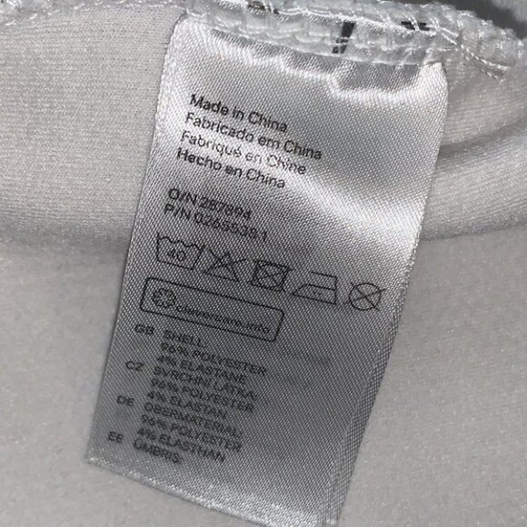 𝅺h&m Divided White Fitted Flare printed jersey style Mini slip on Dress Size 6 - Picture 8 of 10